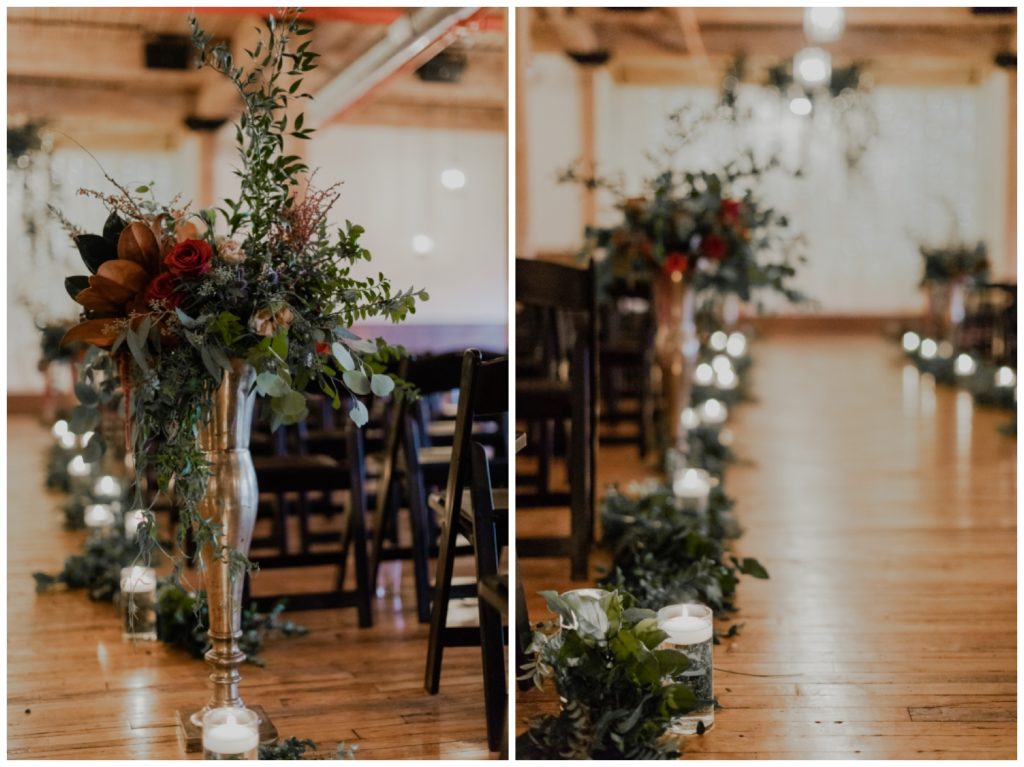 a christmas inspired wedding ceremony