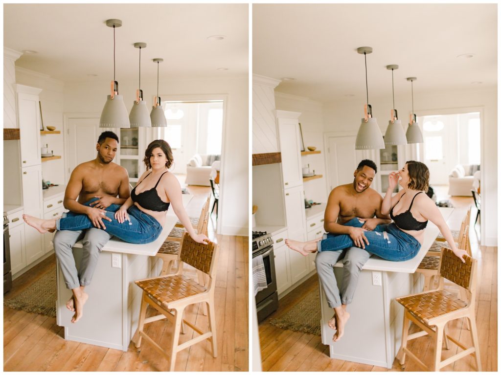 an interracial in home session