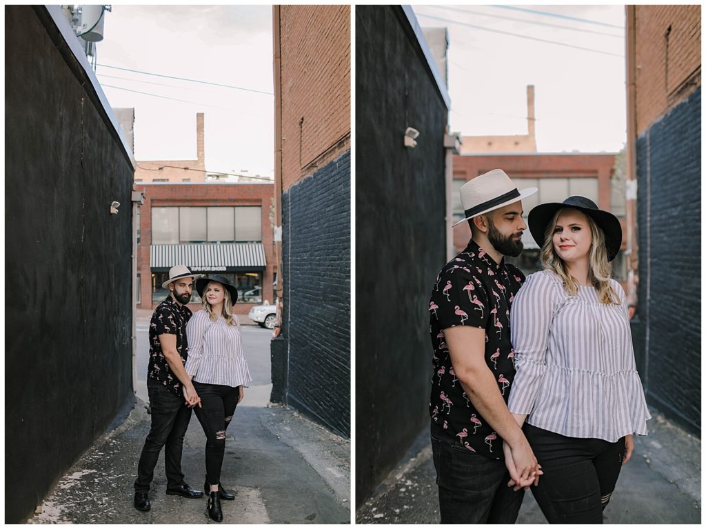 a downtown asheville engagement session
