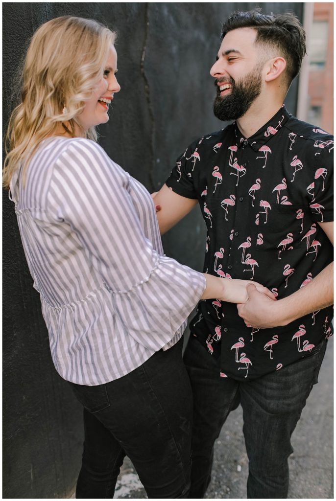a couple in asheville for their engagement session