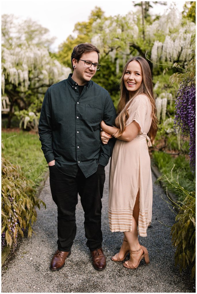 engagement photos with wisteria 