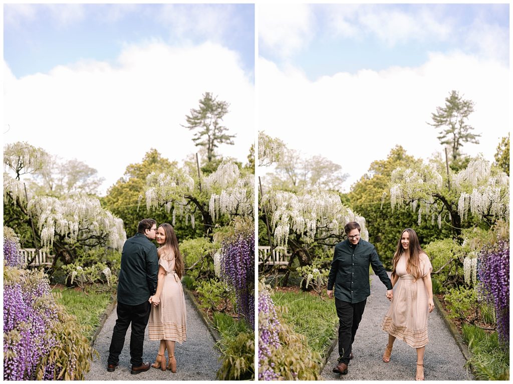 engagement photos in wisteria 