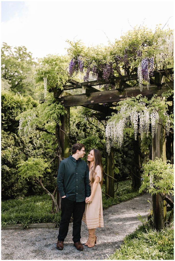engagement photos in wisteria