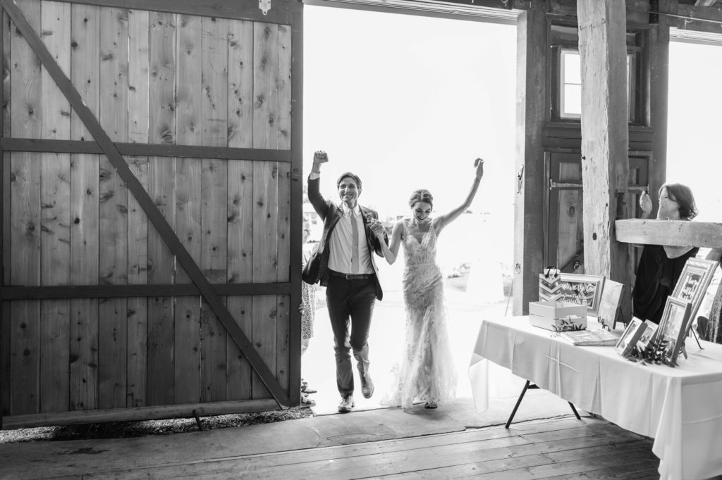 reception entrance at wedding