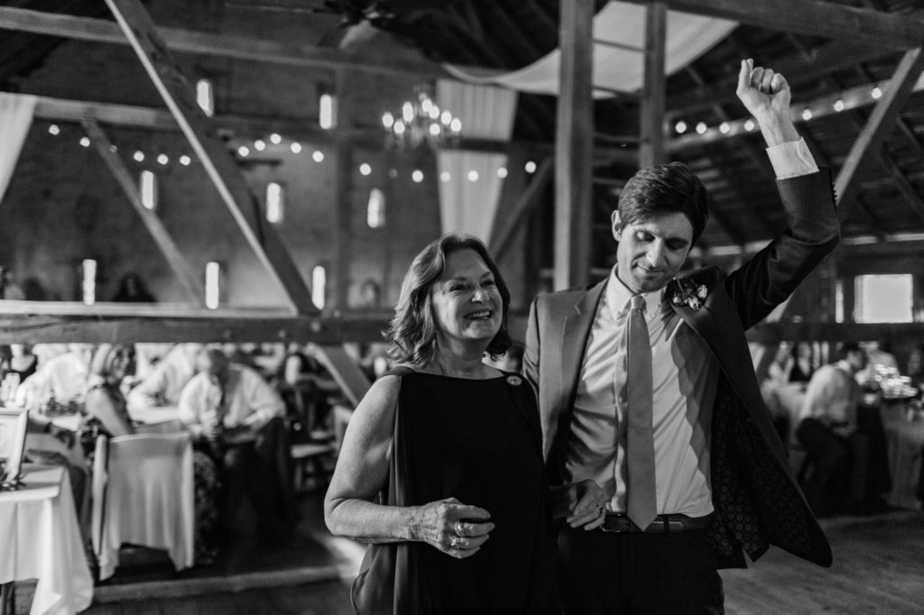 mom and son dance at wedding
