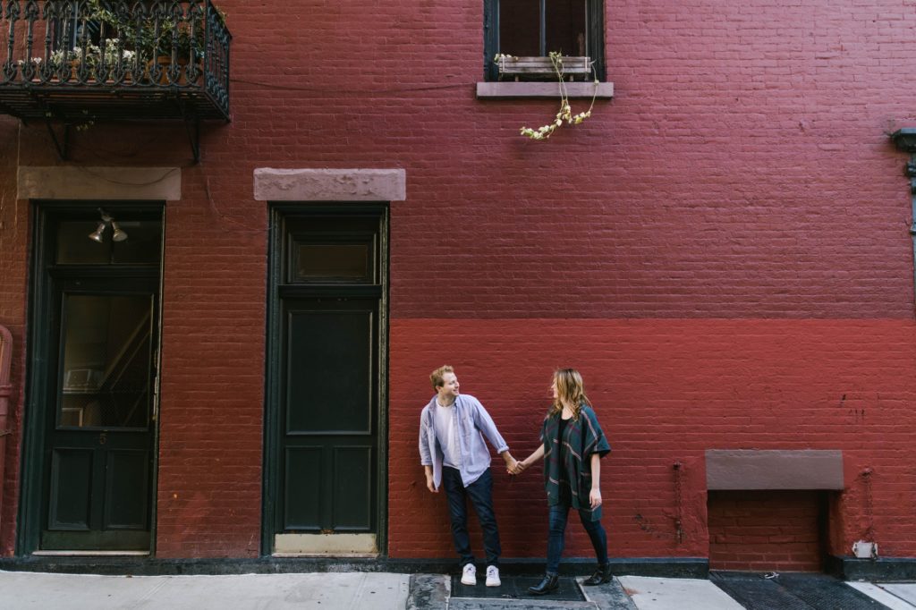 couple standing in west village