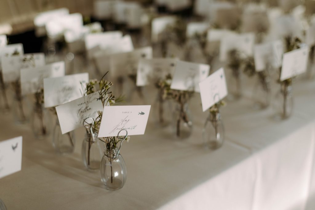 seating table chart at wedding 