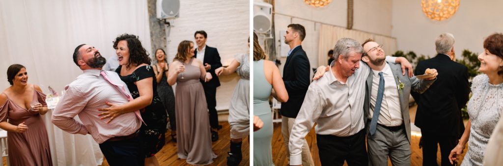guests dancing at wedding