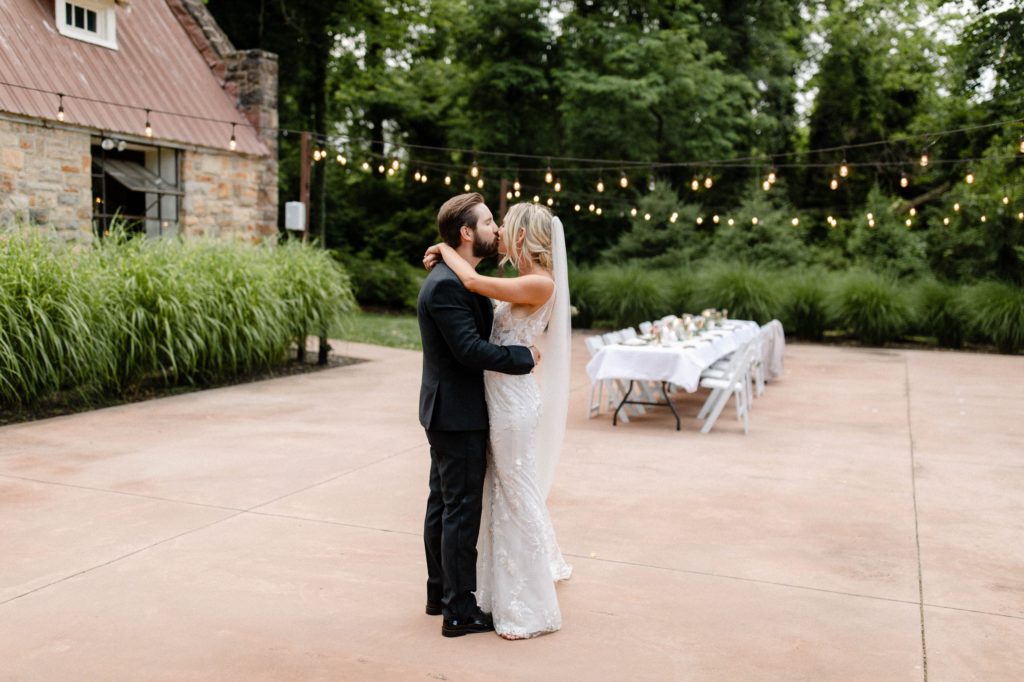 first dance at intimate wedding
