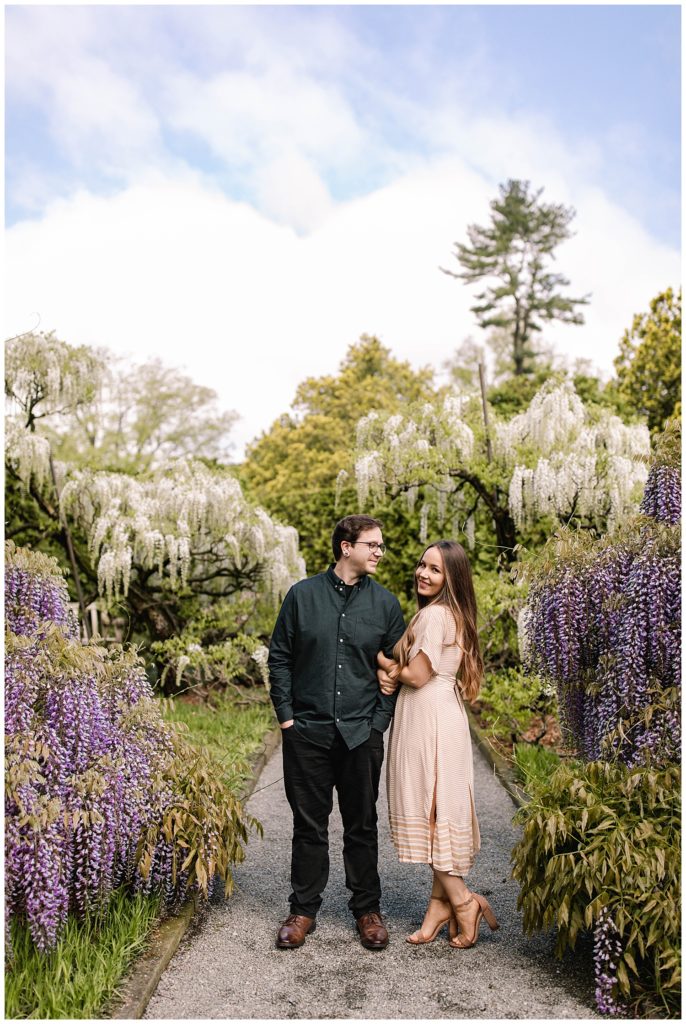 engagement session with wisteria 