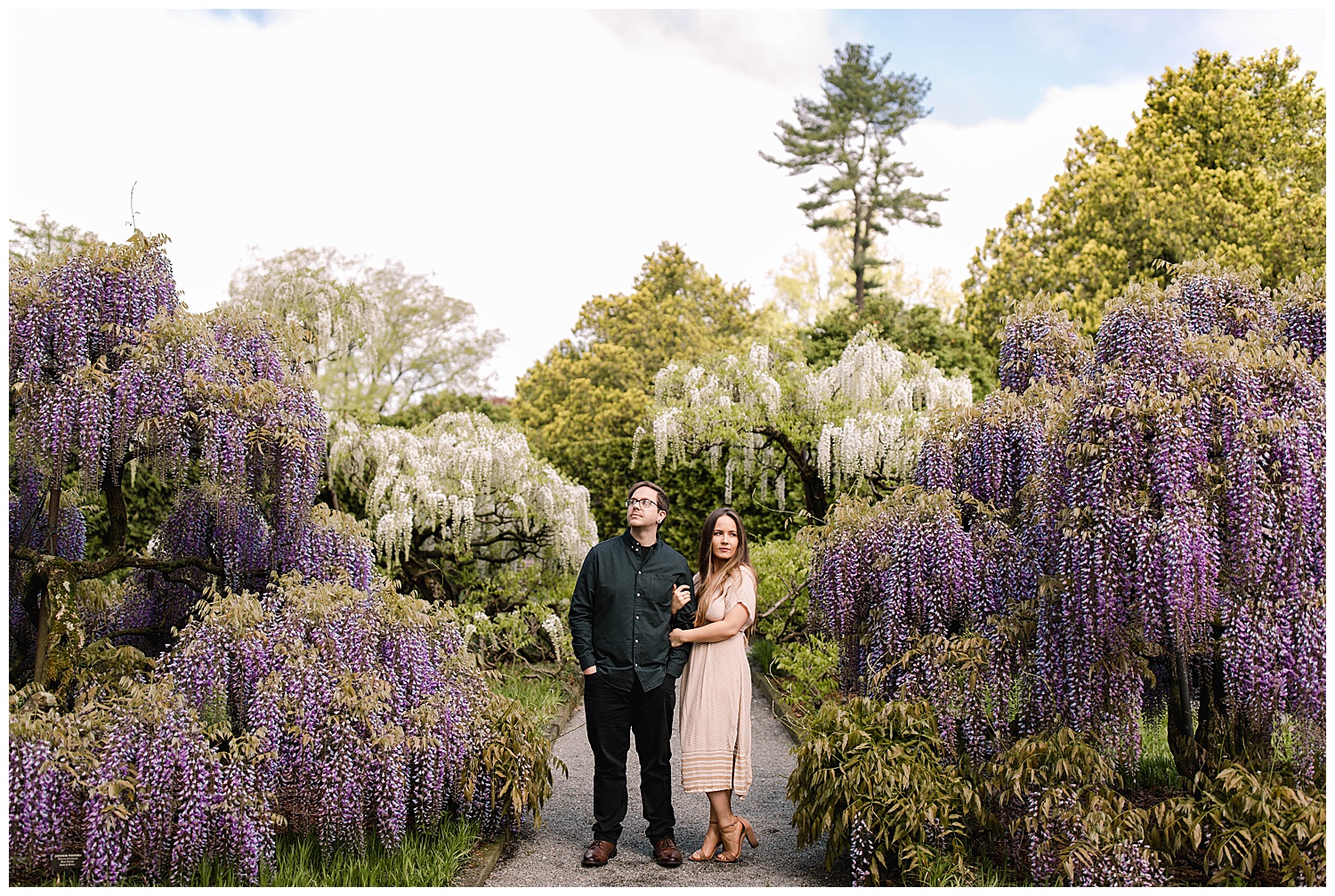 engagement photos at longwood gardens