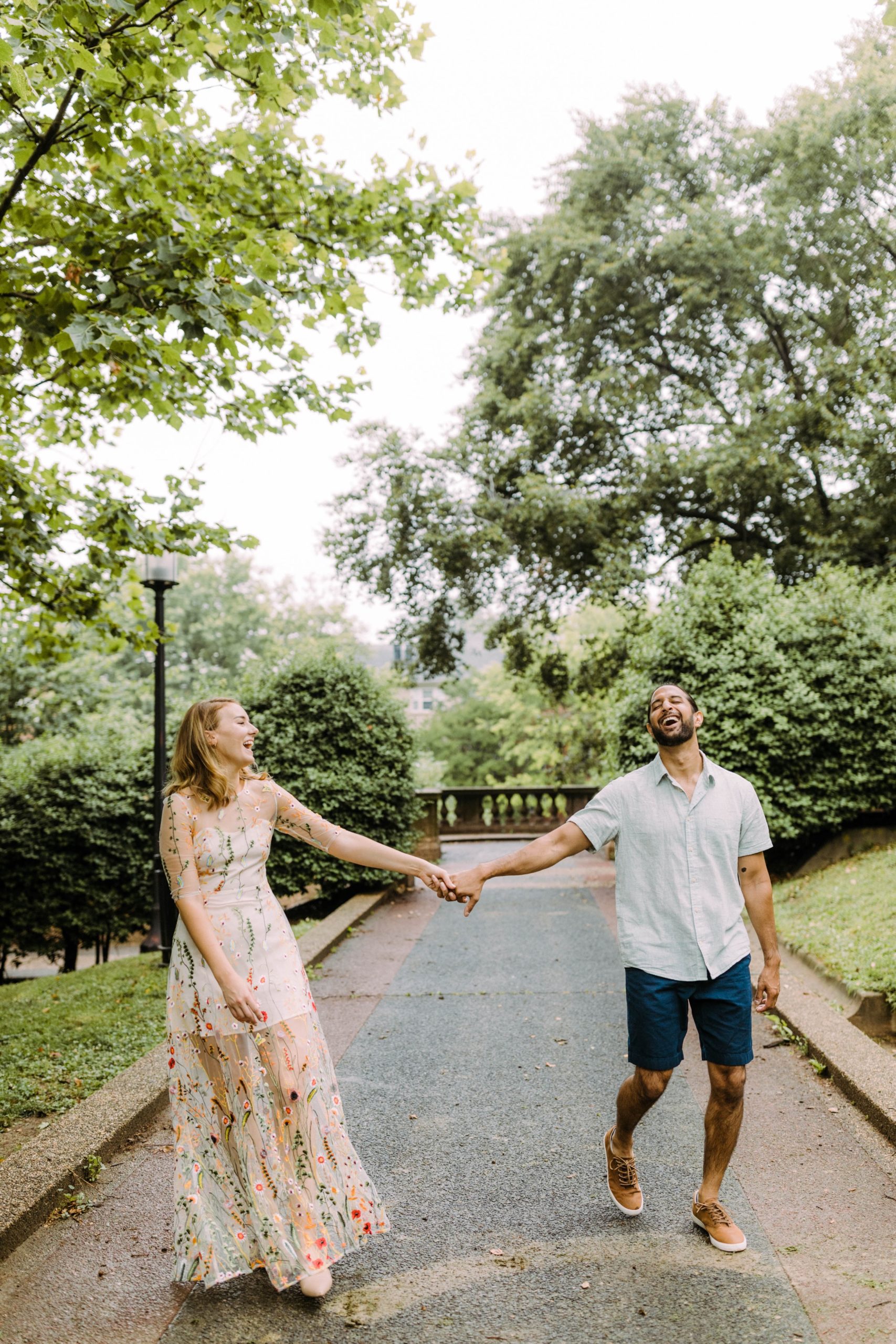 couple laughing at meridian hill park