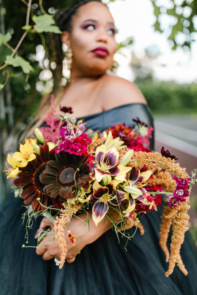 colorful summer wedding bouquet