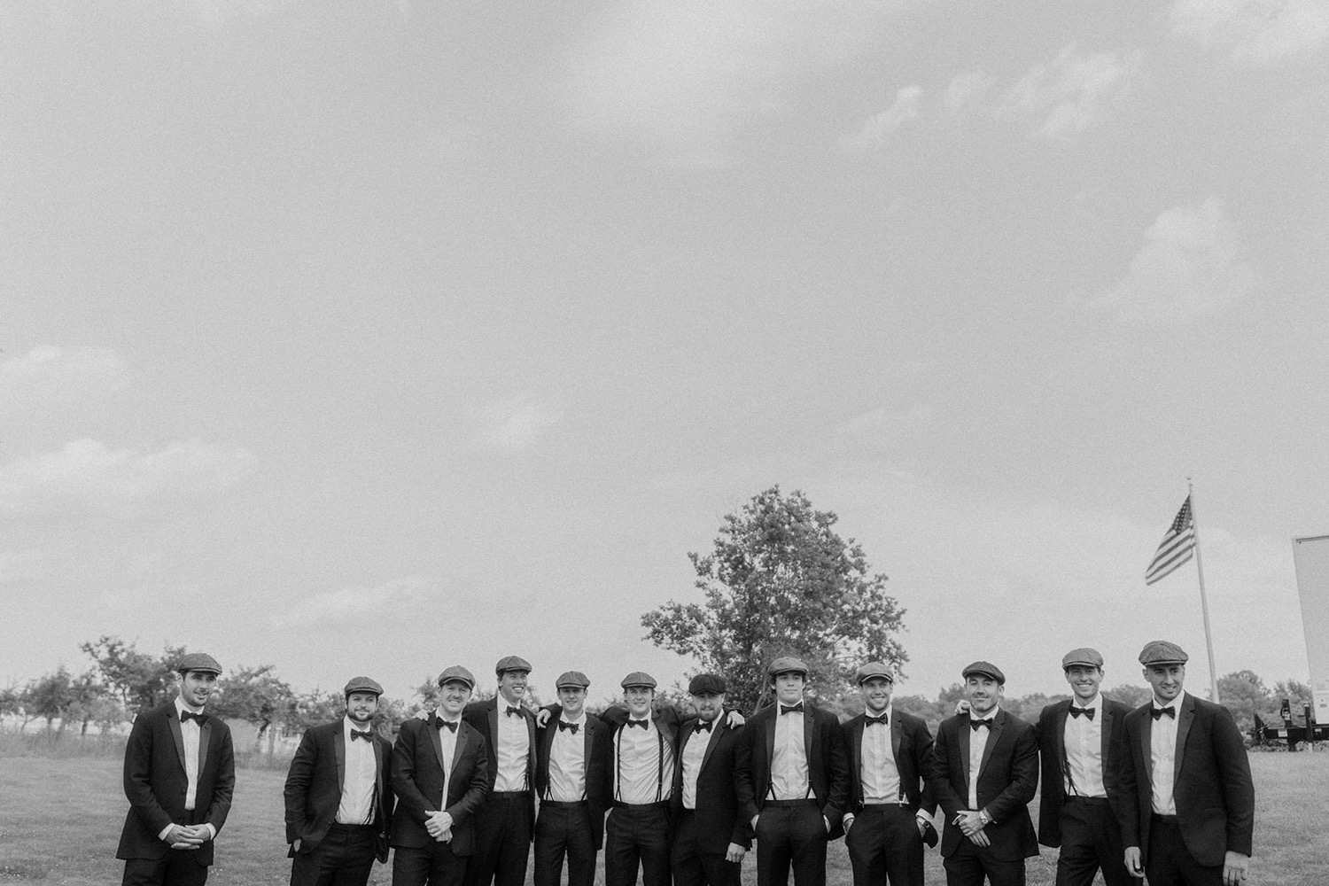 groomsmen wedding party old time classic