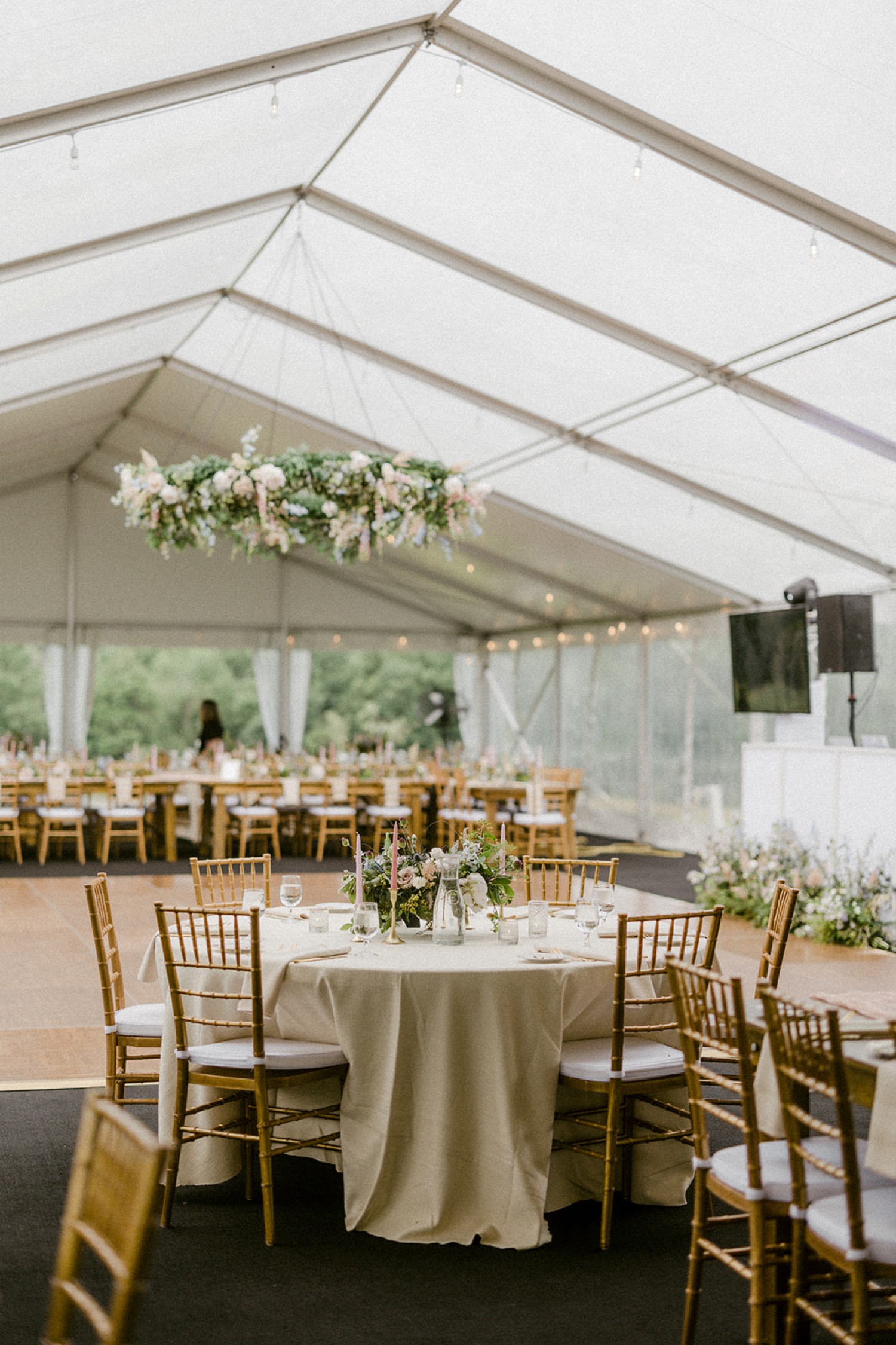 white tent classic wedding reception