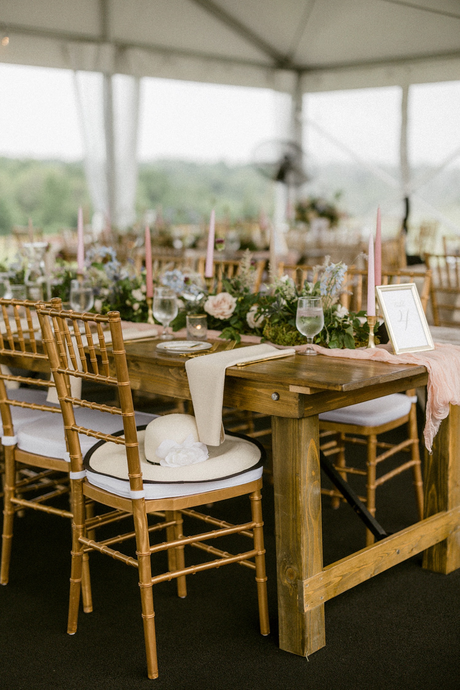 rustic wedding table details