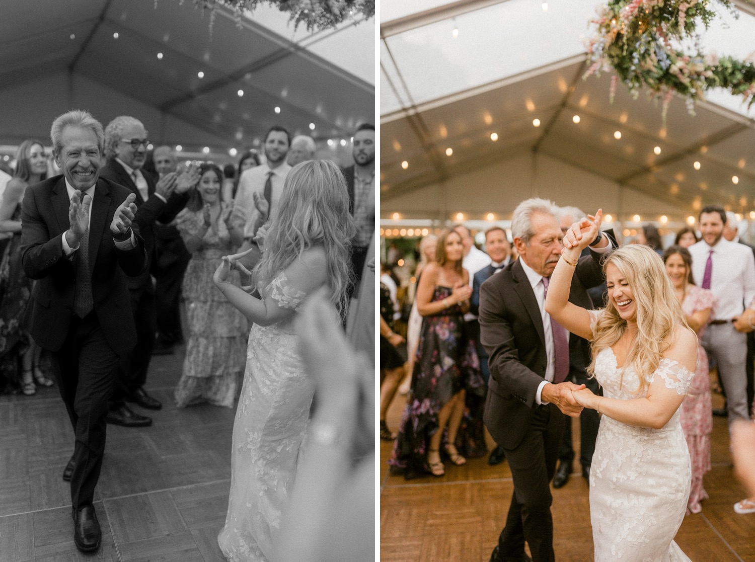 bride dancing with dad wedding reception