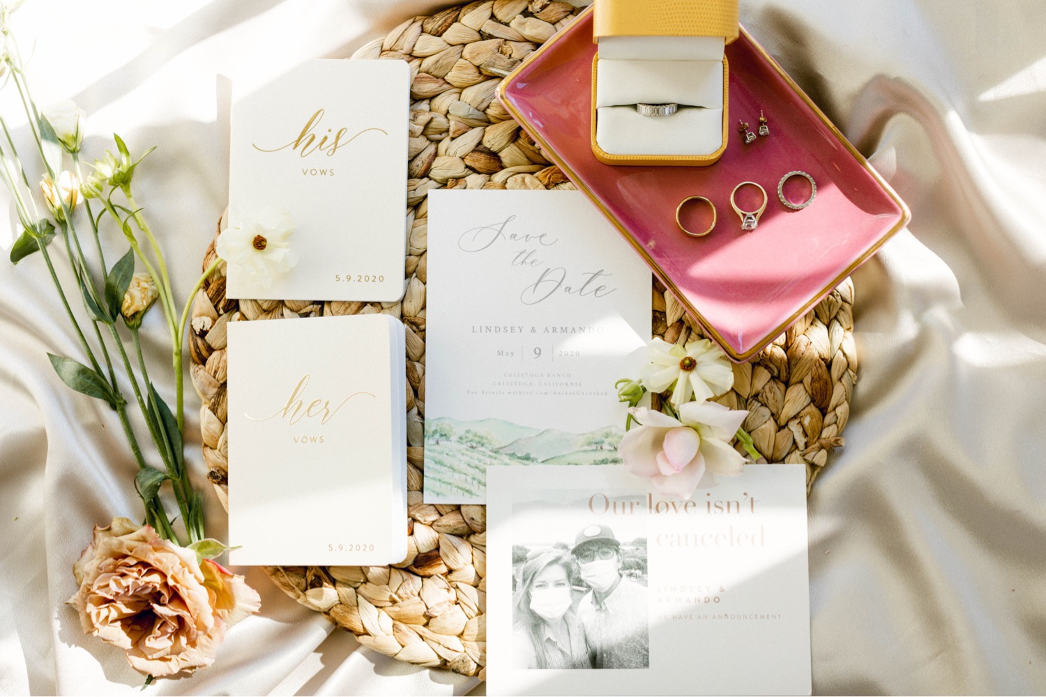 vows rings invitation details luxurious backyard wedding