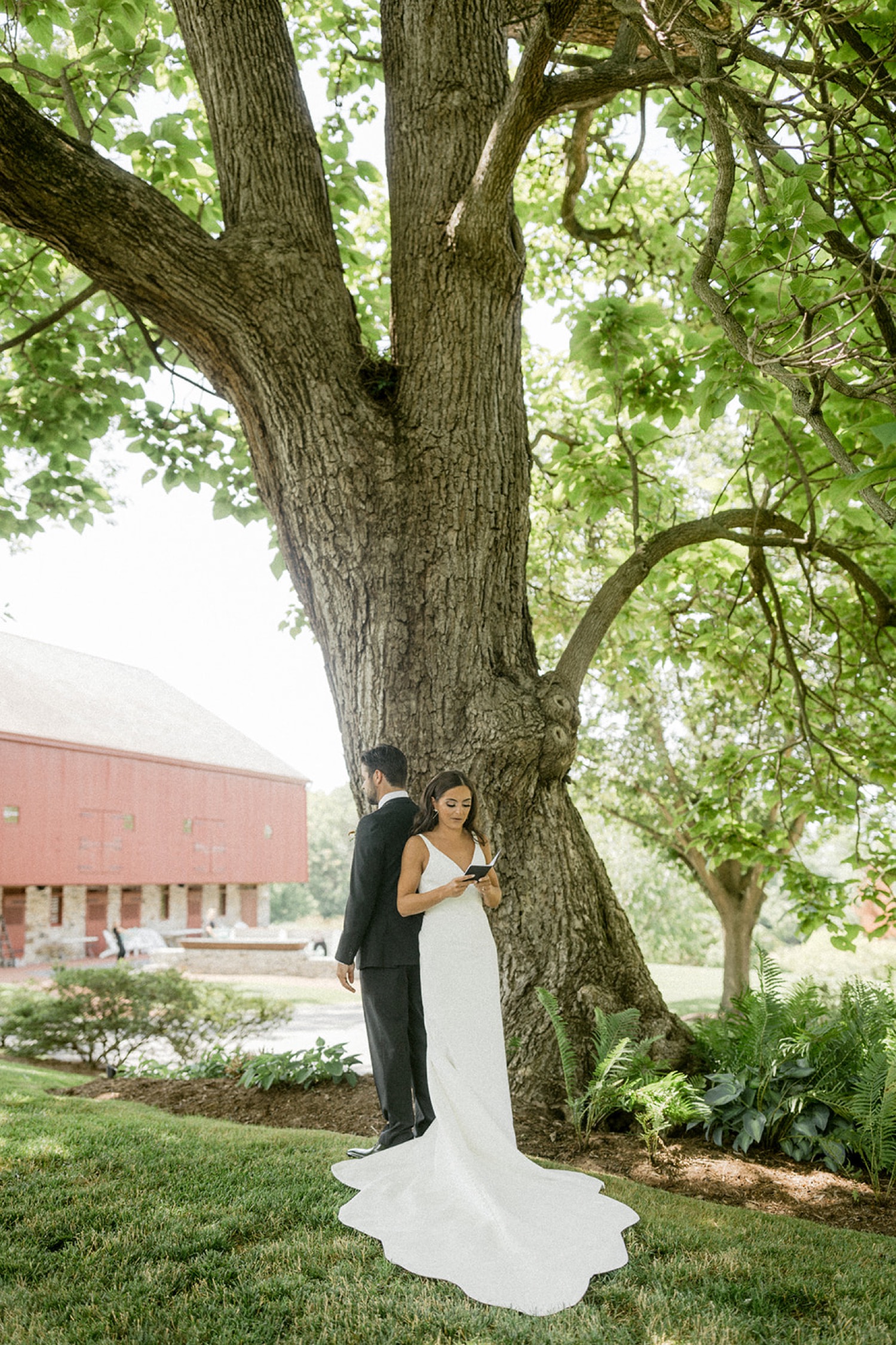 wedding vows and first look the farm at eagles ridge