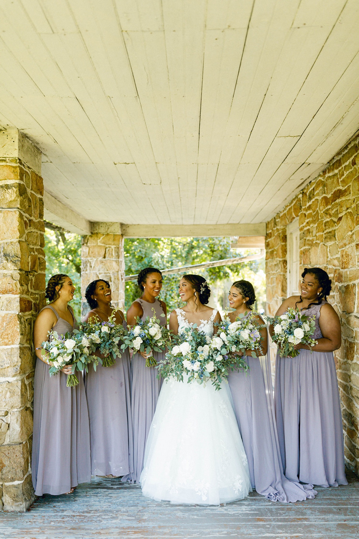 bridal party lavender dresses