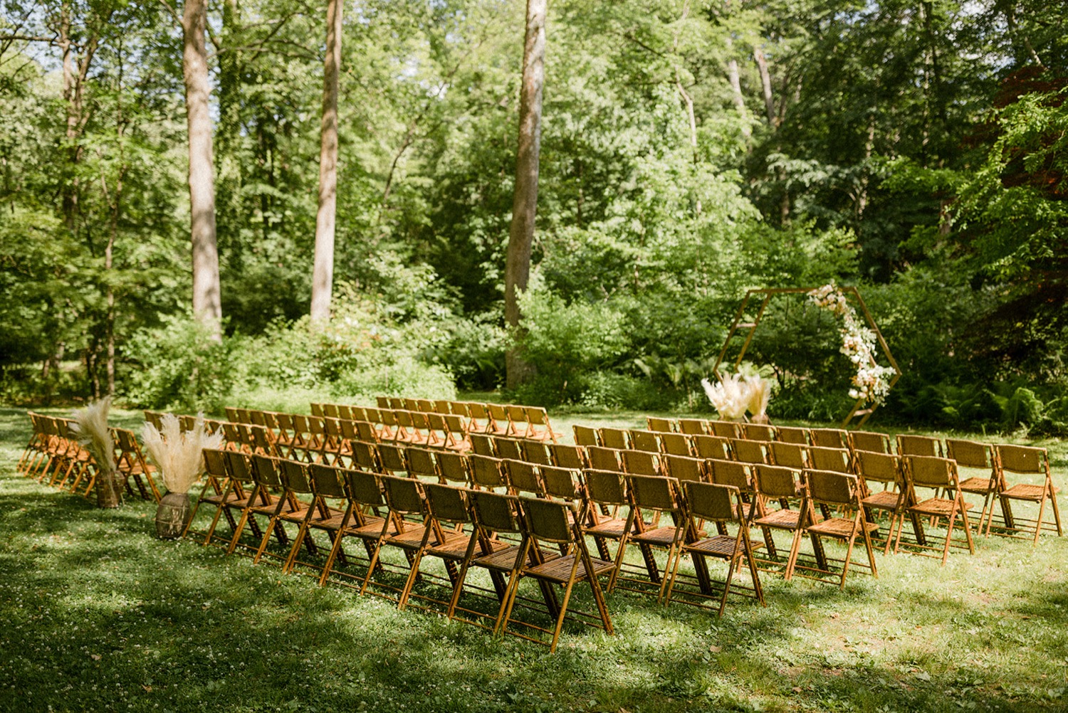 wedding ceremony chairs bamboo the old mill philadelphia