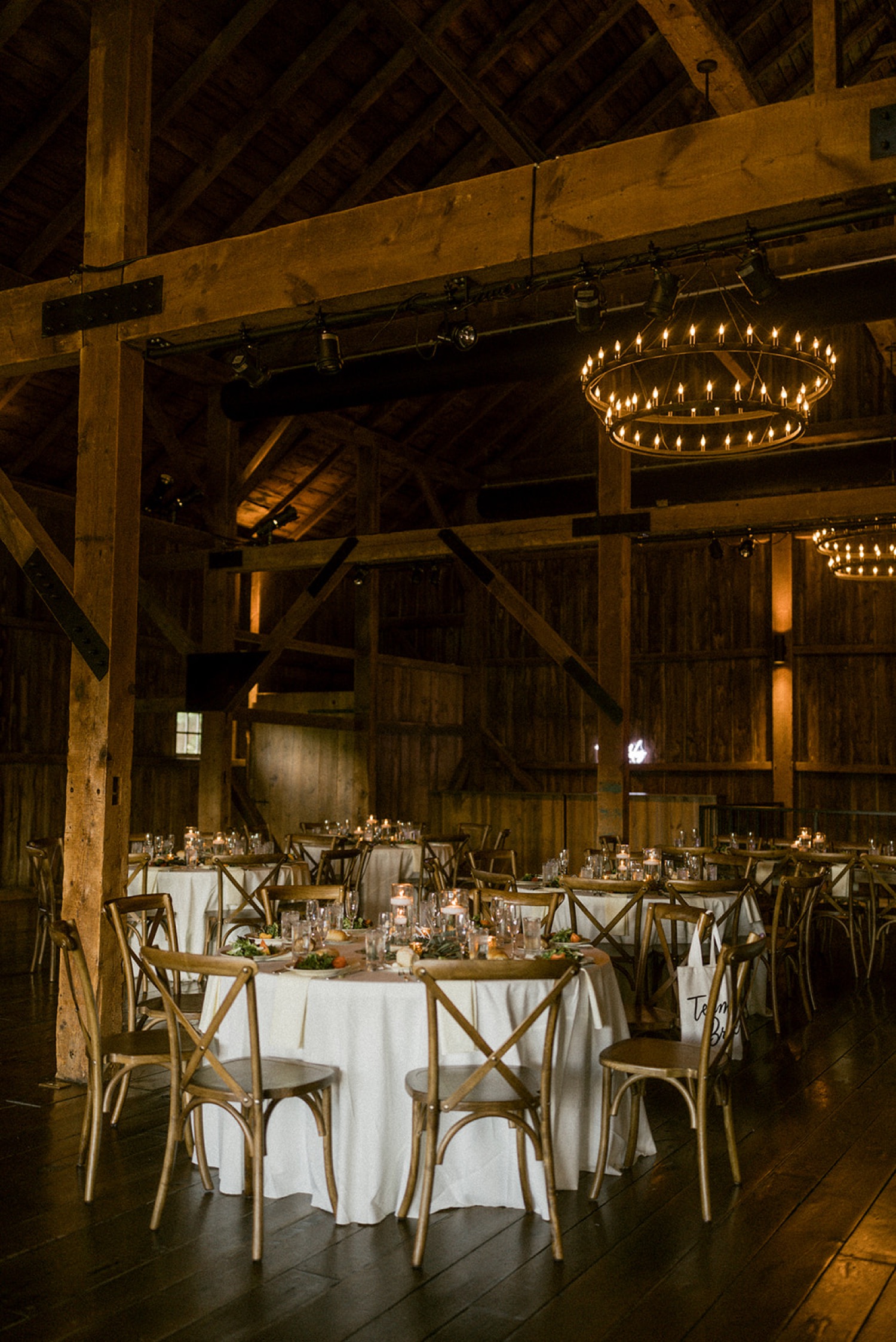 rustic barn wedding reception Farm at Eagles Ridge