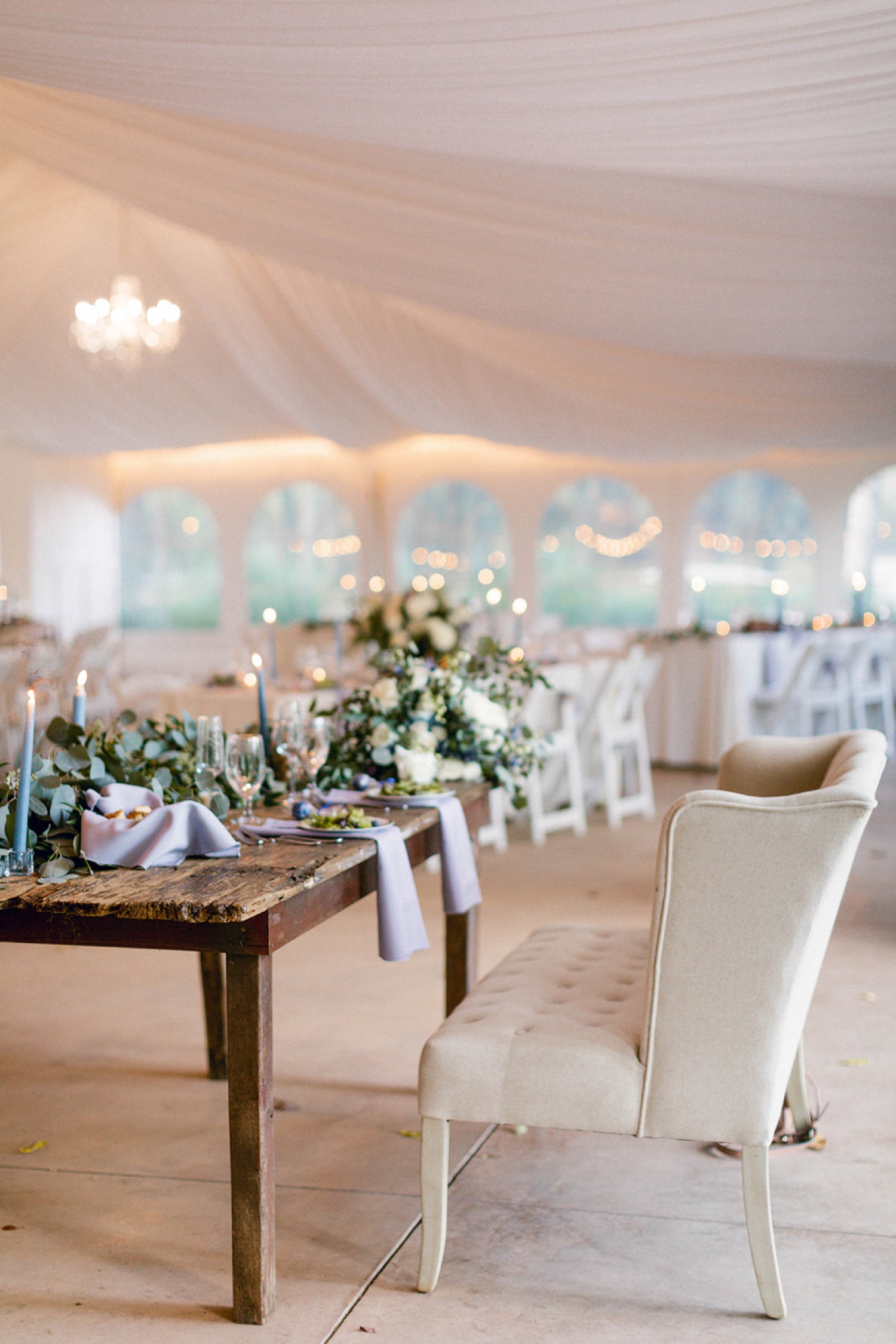 head table eucalyptus fairytale wedding at historic shady lane