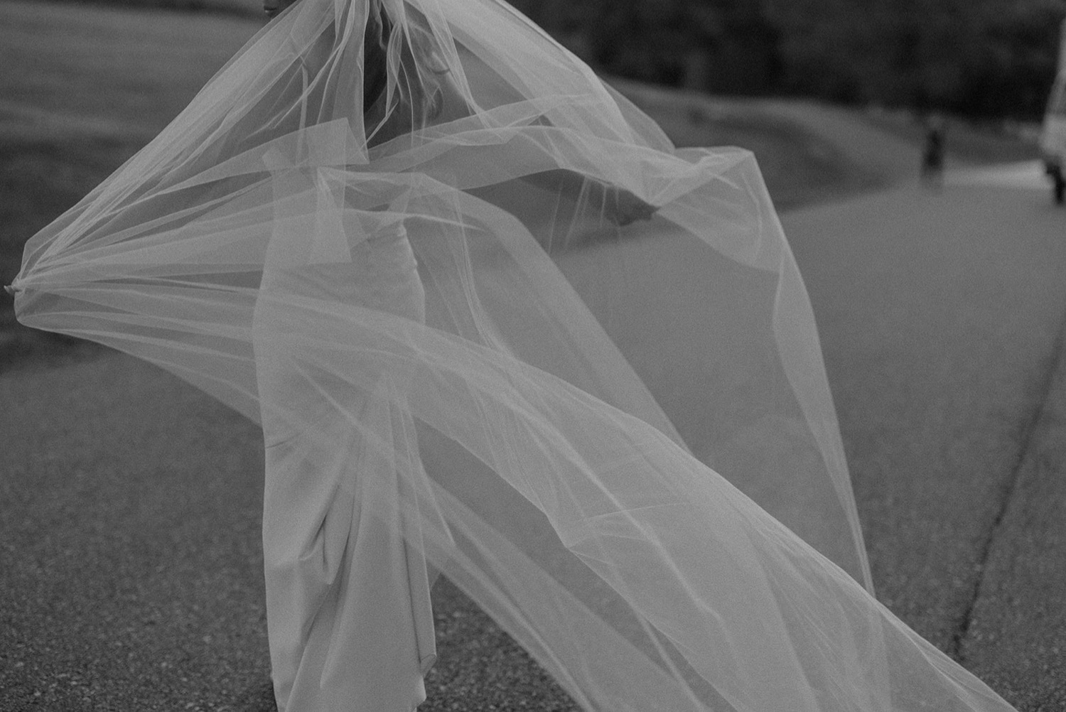 shadowy bridal wedding veil