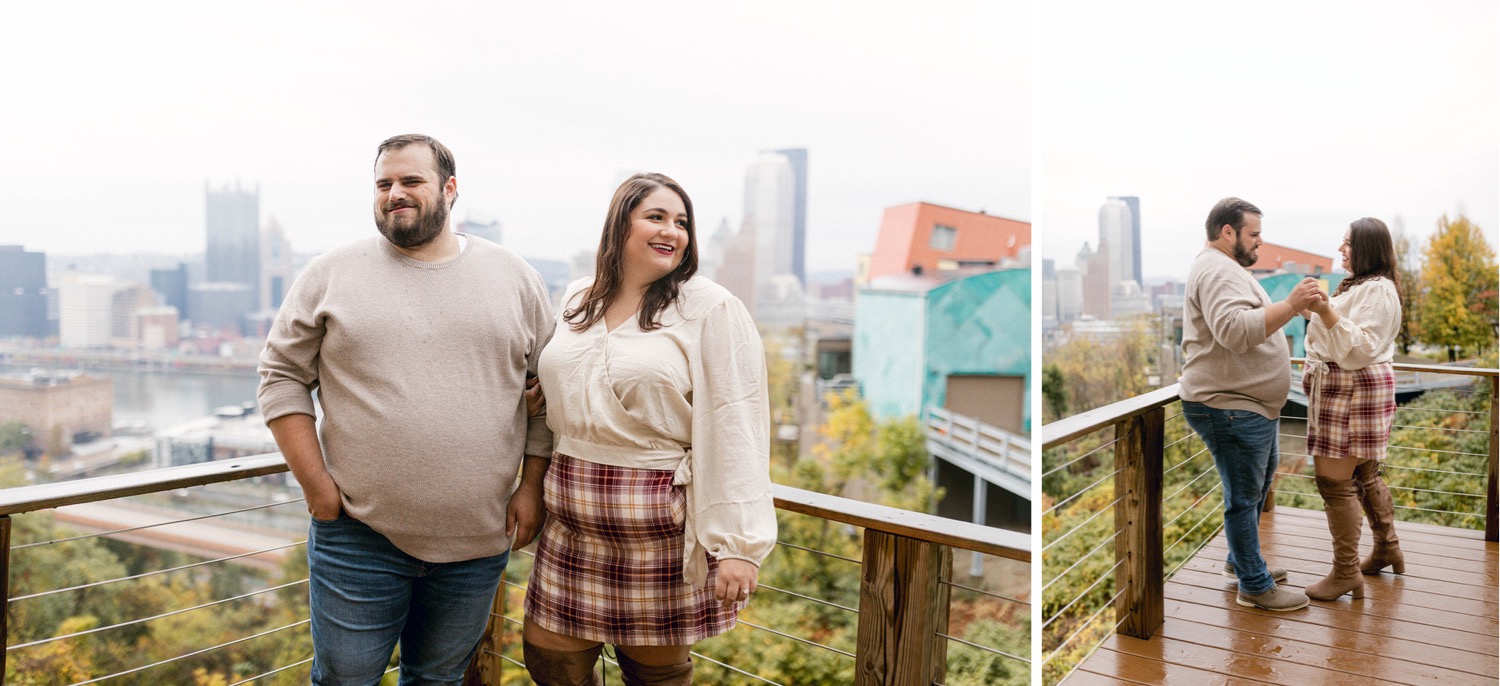 pittsburgh skyline engagement session