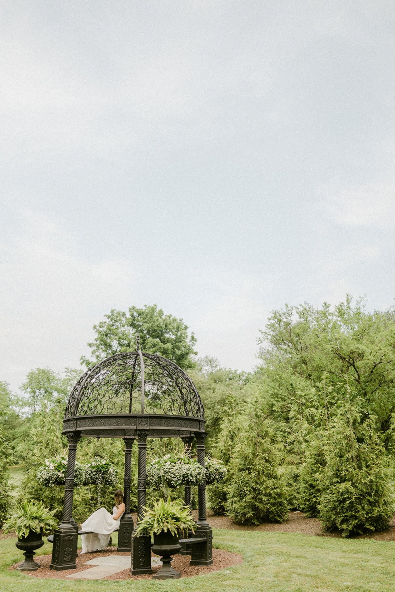 iron structure whimsical moonstone manor wedding session