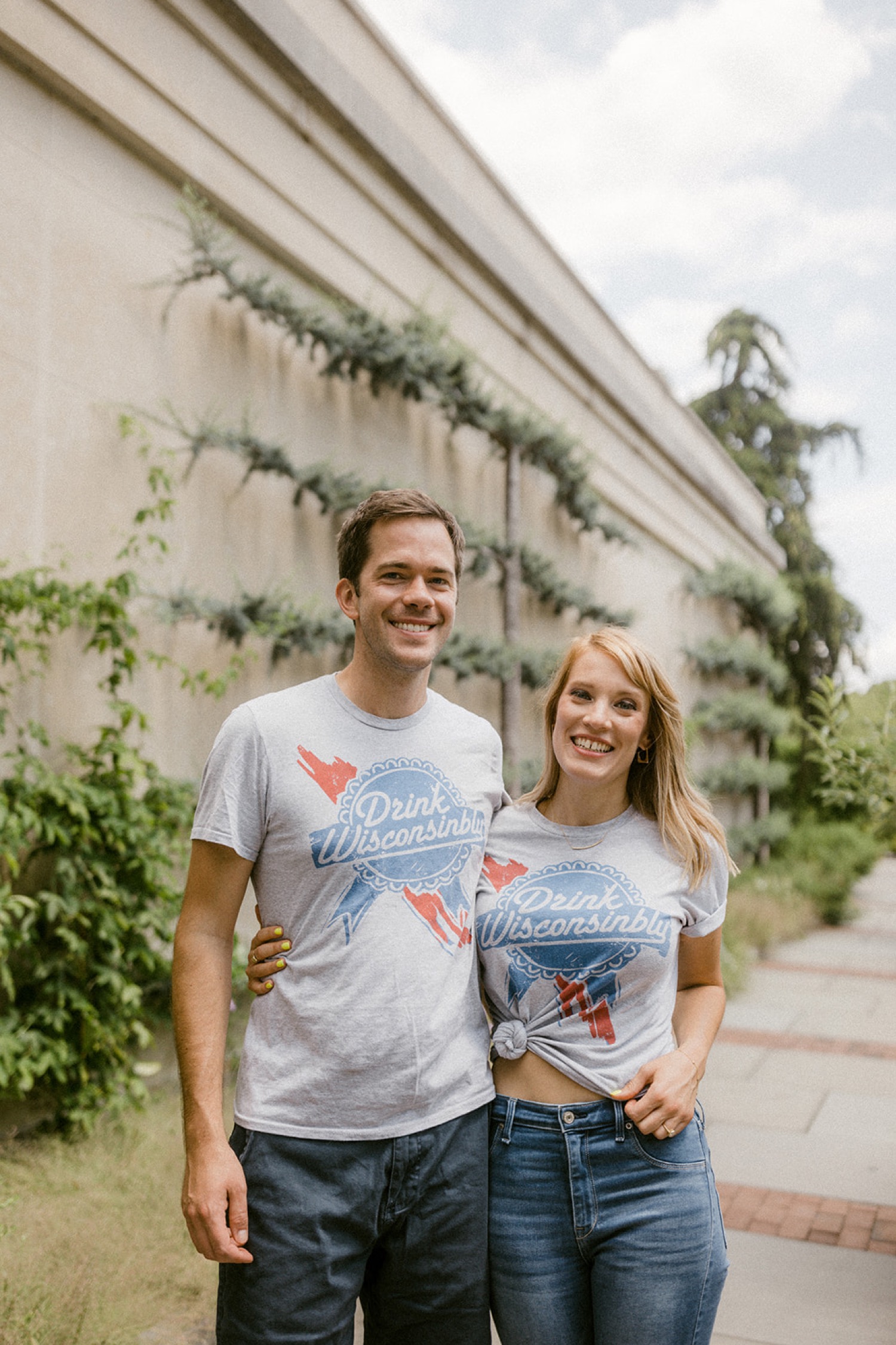 drink wisconsibly pabst tshirts couple engagment session