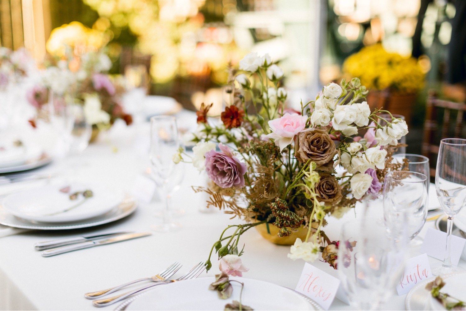 flower table centerpiece wedding