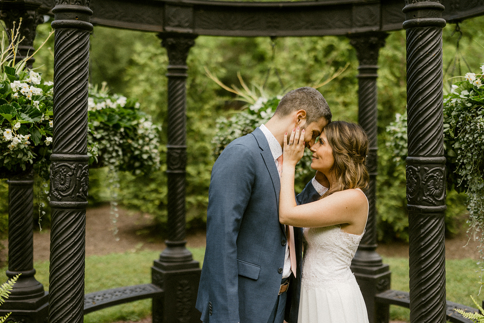 couple intimate moment Whimsical Moonstone Manor Wedding Session