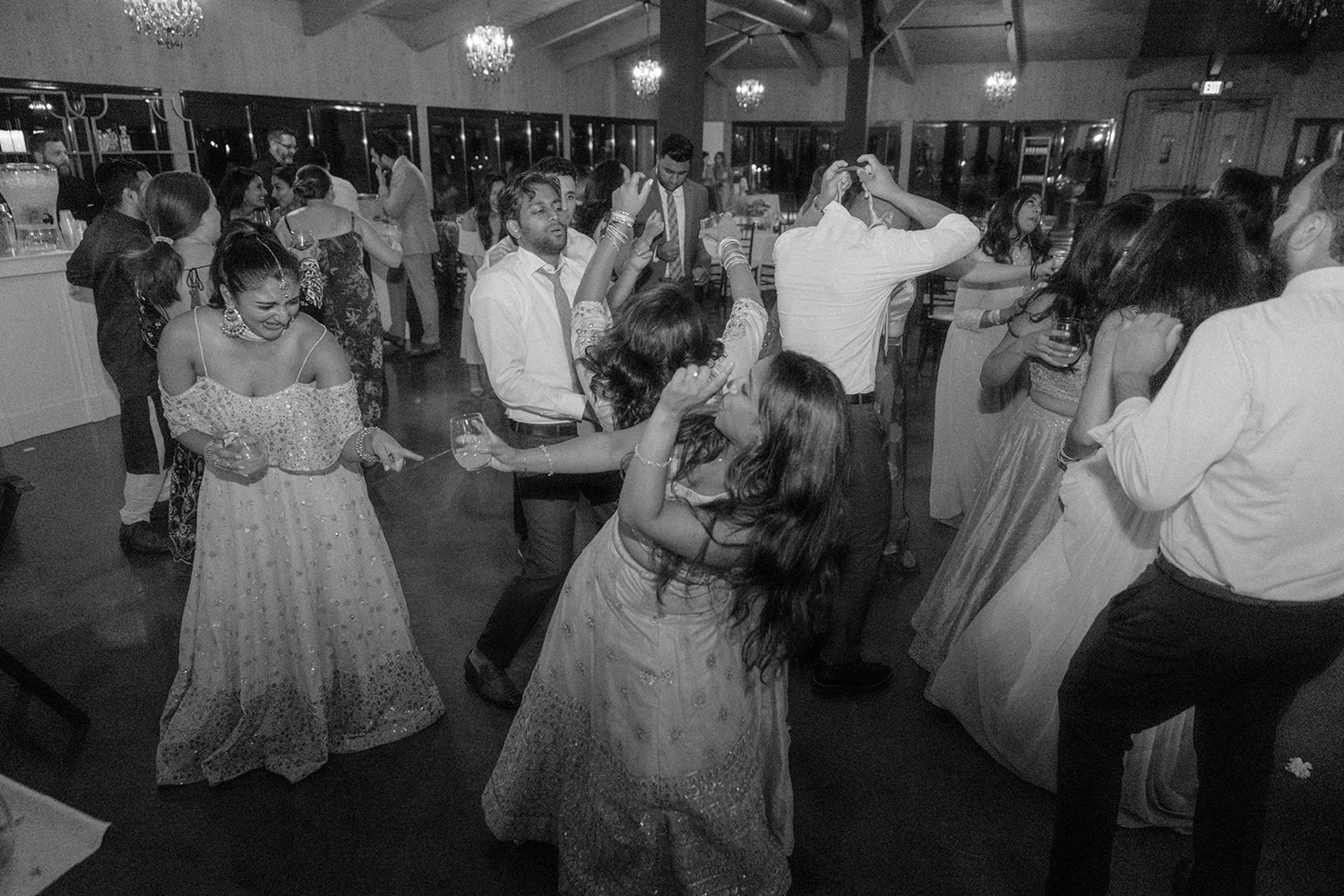 guests dancing wedding reception